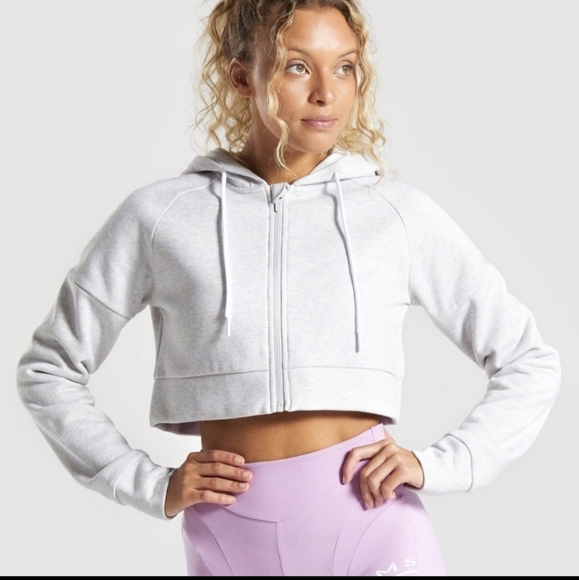Gymshark Legacy Fitness Crop Zip Hoodie 